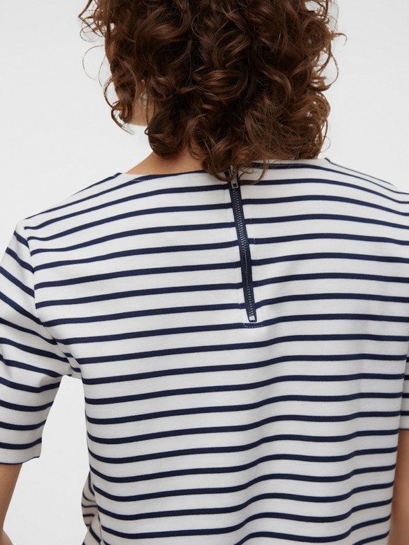 Vero Moda Plavo-bijela ženska majica na pruge Vero Moda