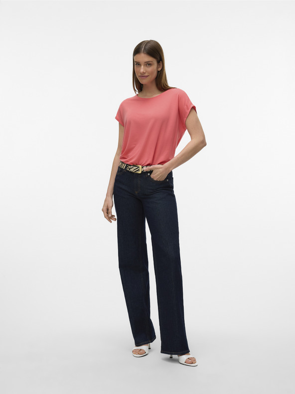 Vero Moda Narančasta ženska majica kratkih rukava Vero Moda