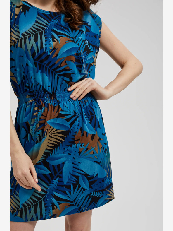 Moodo Moodo plava haljina s uzorkom