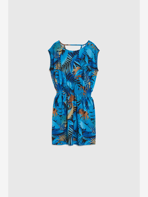 Moodo Moodo plava haljina s uzorkom