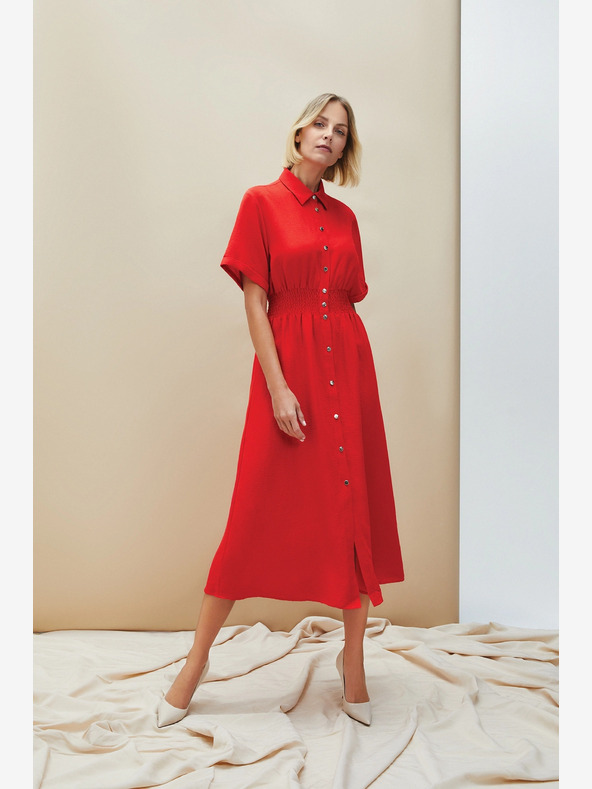 Moodo Moodo ženska crvena košulja haljina