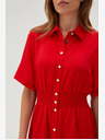 Moodo Moodo ženska crvena košulja haljina
