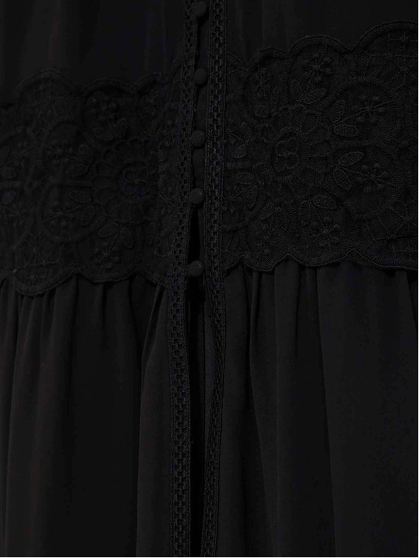 Moodo Crna ženska duga haljina Moodo