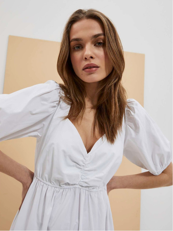 Moodo Bijela ženska haljina Moodo