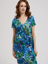 Moodo Plava haljina s tropskim uzorkom Moodo