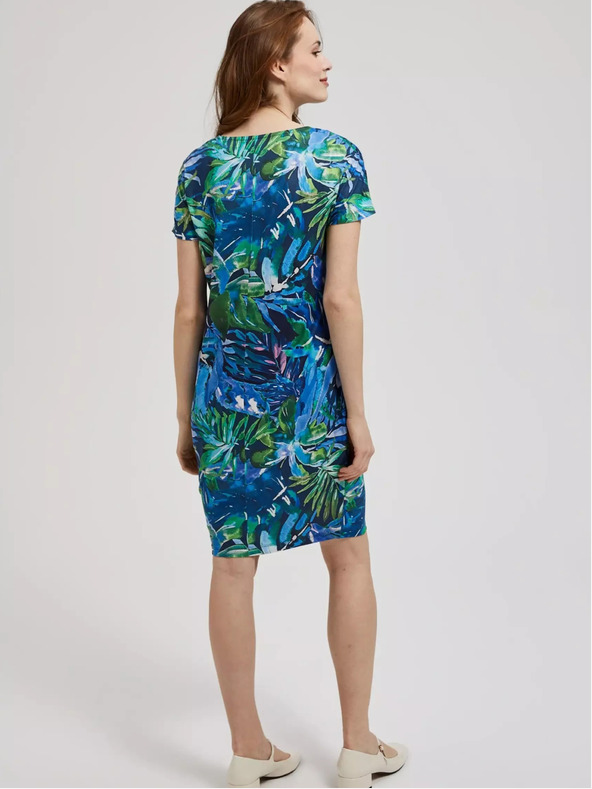 Moodo Plava haljina s tropskim uzorkom Moodo