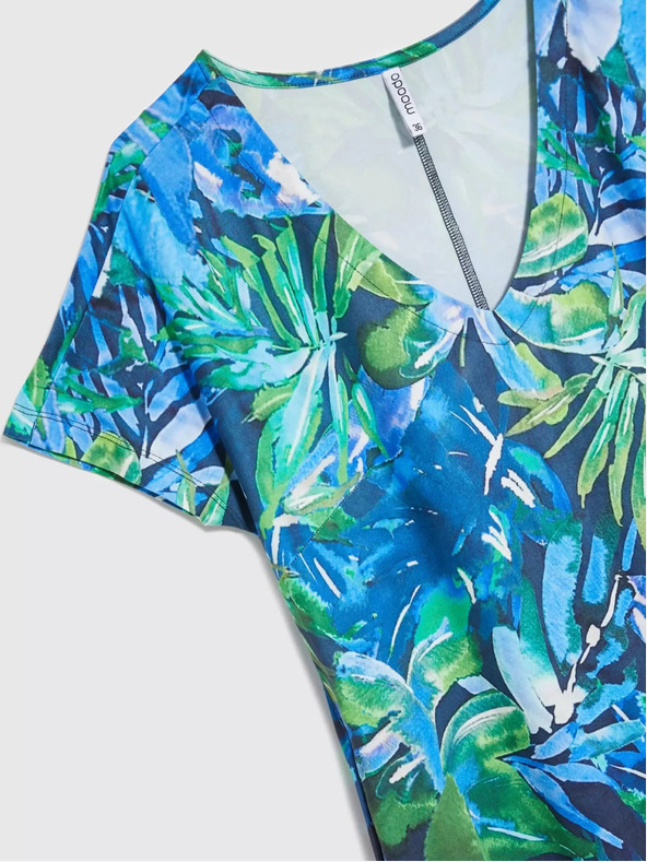 Moodo Plava haljina s tropskim uzorkom Moodo