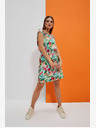 Moodo Moodo haljina s zeleno-bijelim uzorkom