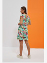 Moodo Moodo haljina s zeleno-bijelim uzorkom