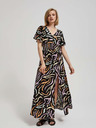 Moodo Moodo crna ženska duga haljina s uzorkom