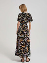 Moodo Moodo crna ženska duga haljina s uzorkom