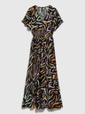 Moodo Moodo crna ženska duga haljina s uzorkom