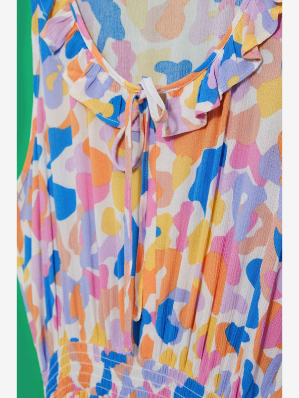 Moodo Moodo kremasta haljina s uzorkom