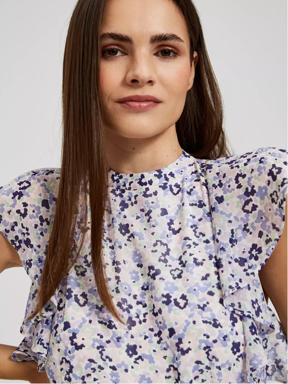 Moodo Moodo plava cvjetna maxi haljina