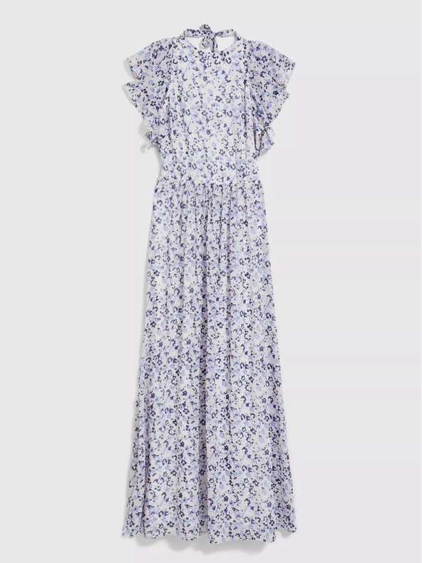 Moodo Moodo plava cvjetna maxi haljina