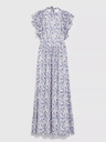 Moodo Moodo plava cvjetna maxi haljina