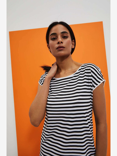 Moodo Moodo haljina na bijele i crne pruge