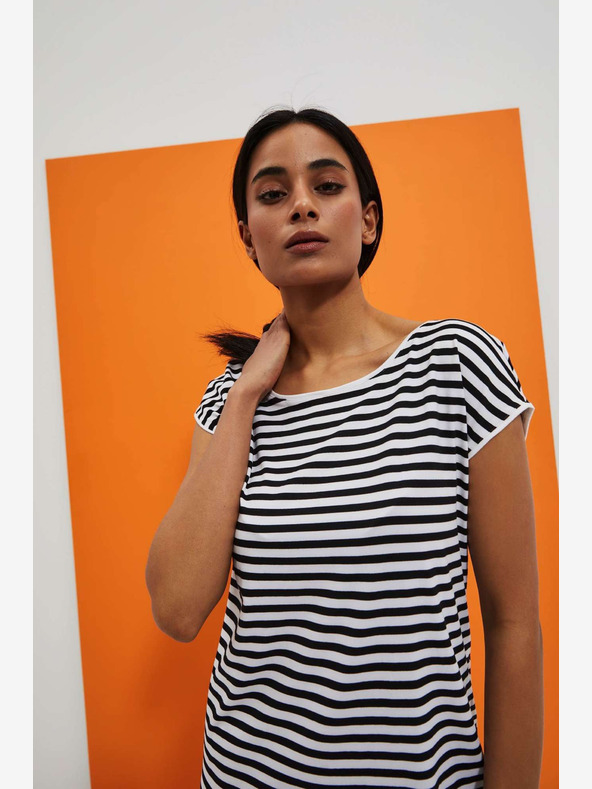 Moodo Moodo haljina na bijele i crne pruge