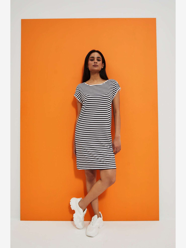 Moodo Moodo haljina na bijele i crne pruge