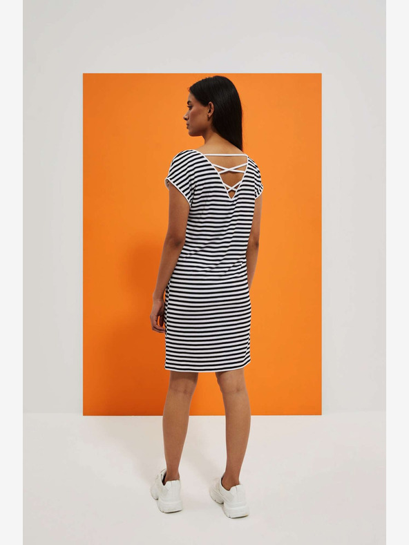 Moodo Moodo haljina na bijele i crne pruge