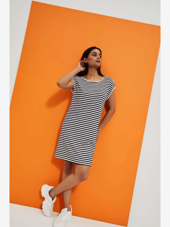 Moodo Moodo haljina na bijele i crne pruge