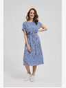 Moodo Moodo plava midi haljina na pruge