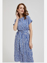 Moodo Moodo plava midi haljina na pruge