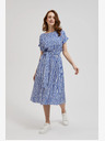 Moodo Moodo plava midi haljina na pruge