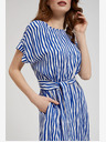 Moodo Moodo plava midi haljina na pruge