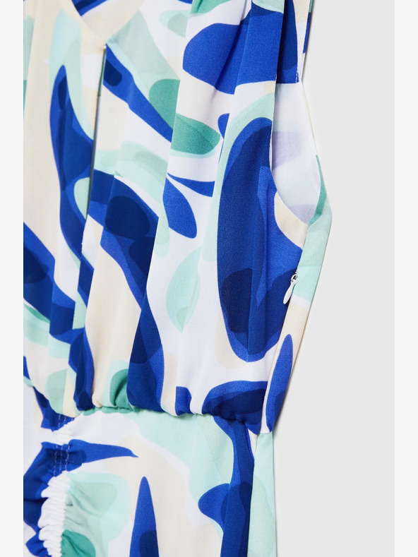 Moodo Moodo plava midi haljina s uzorkom