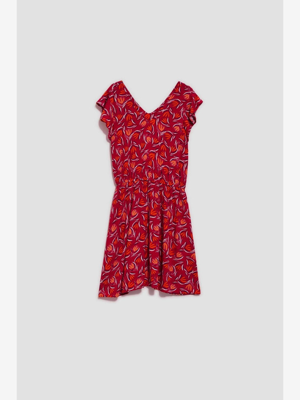 Moodo Moodo crvena haljina s uzorkom