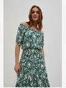 Moodo Moodo zelena haljina s uzorkom