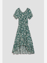Moodo Moodo zelena haljina s uzorkom