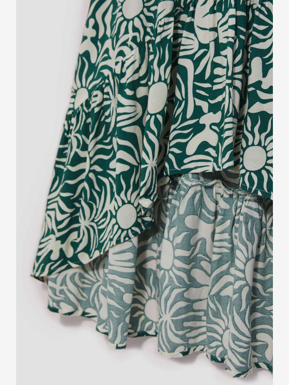 Moodo Moodo zelena haljina s uzorkom