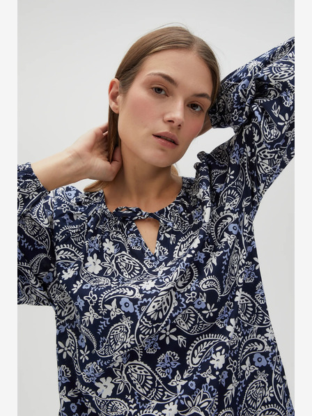 Moodo Bijelo-plava ženska Moodo haljina s uzorkom