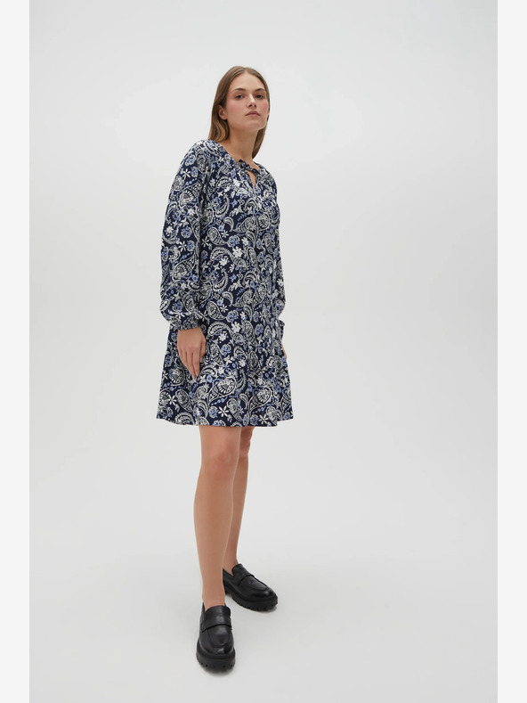 Moodo Bijelo-plava ženska Moodo haljina s uzorkom