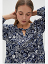 Moodo Bijelo-plava ženska Moodo haljina s uzorkom