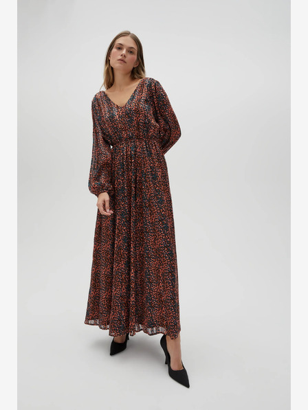 Moodo Narančasto-smeđa ženska Moodo haljina s uzorkom
