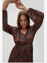 Moodo Narančasto-smeđa ženska Moodo haljina s uzorkom