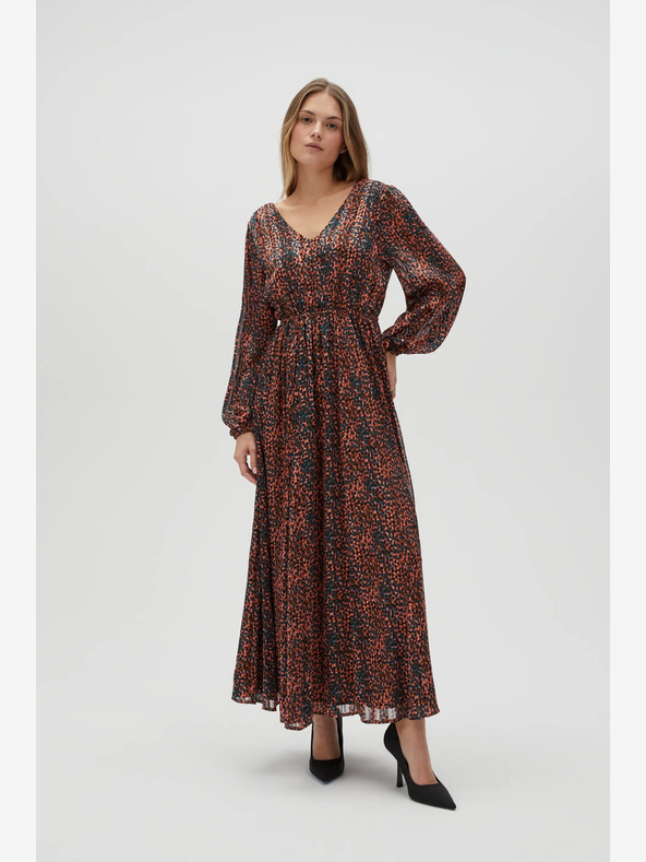 Moodo Narančasto-smeđa ženska Moodo haljina s uzorkom