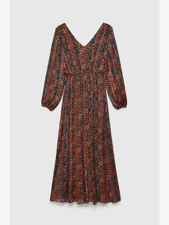 Moodo Narančasto-smeđa ženska Moodo haljina s uzorkom