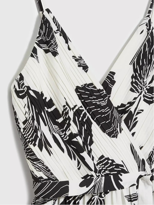 Moodo Crno-bijeli kombinezon s tropskim Moodo uzorkom