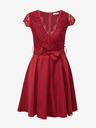 numoco Haljina s dekolteom i čipkom - bordo boja Numoco ANNA