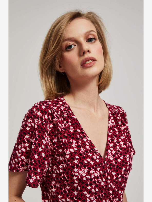 Moodo Moodo tamnoružičasta maksi haljina