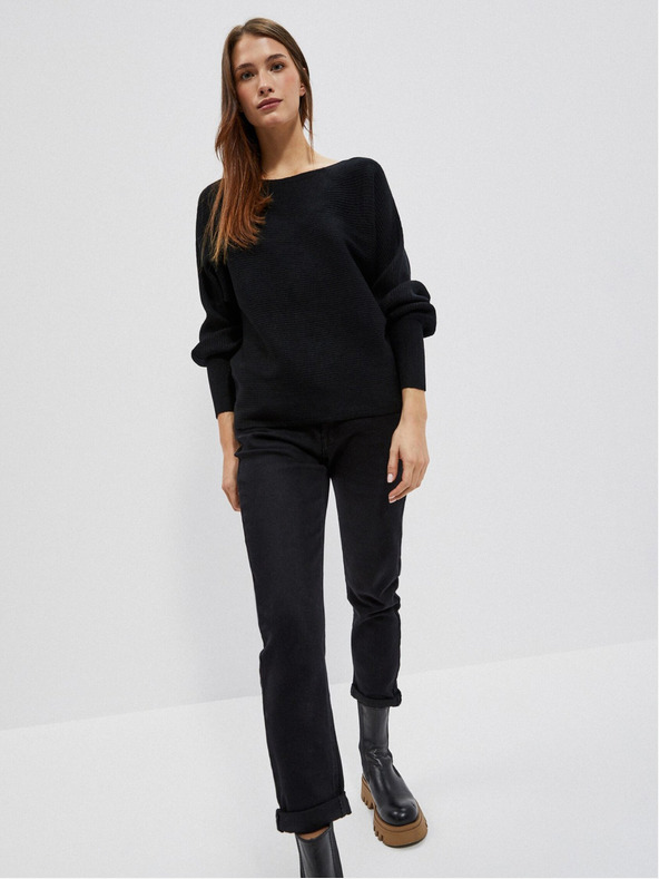 Moodo Crni ženski Moodo džemper