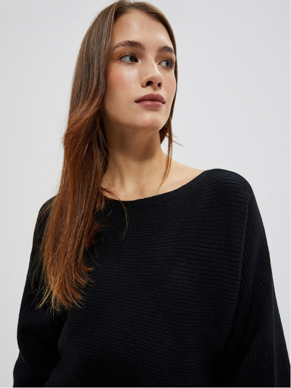 Moodo Crni ženski Moodo džemper