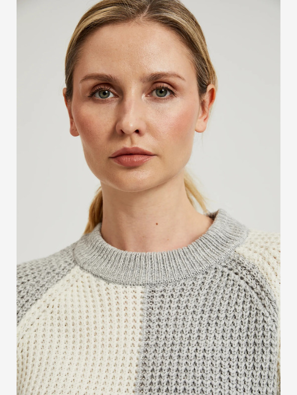 Moodo Bijelo-sivi Moodo ženski džemper