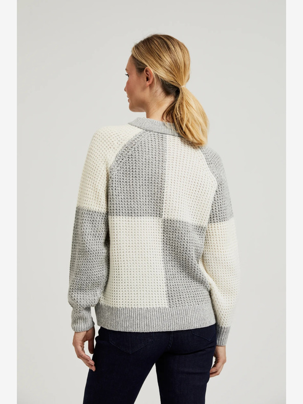 Moodo Bijelo-sivi Moodo ženski džemper