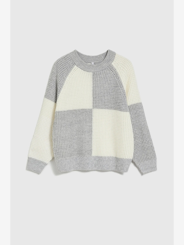 Moodo Bijelo-sivi Moodo ženski džemper