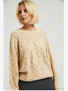 Moodo Moodo bež ženski džemper